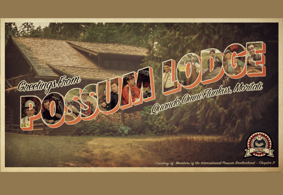 Possum Lodge postcard