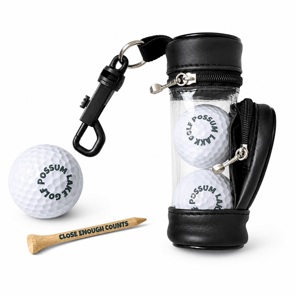 Possum Lake Golf Kit Balls, Tees, and Bag
