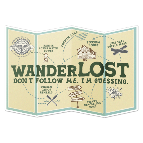 Possum Lodge WanderLOST Map Sticker 