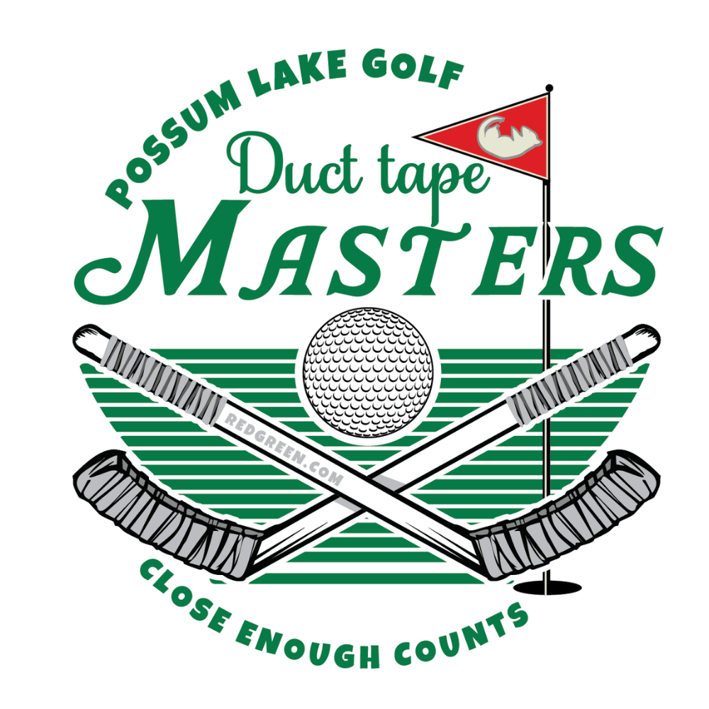 Possum Lake Golf Duct Tape Round Sticker