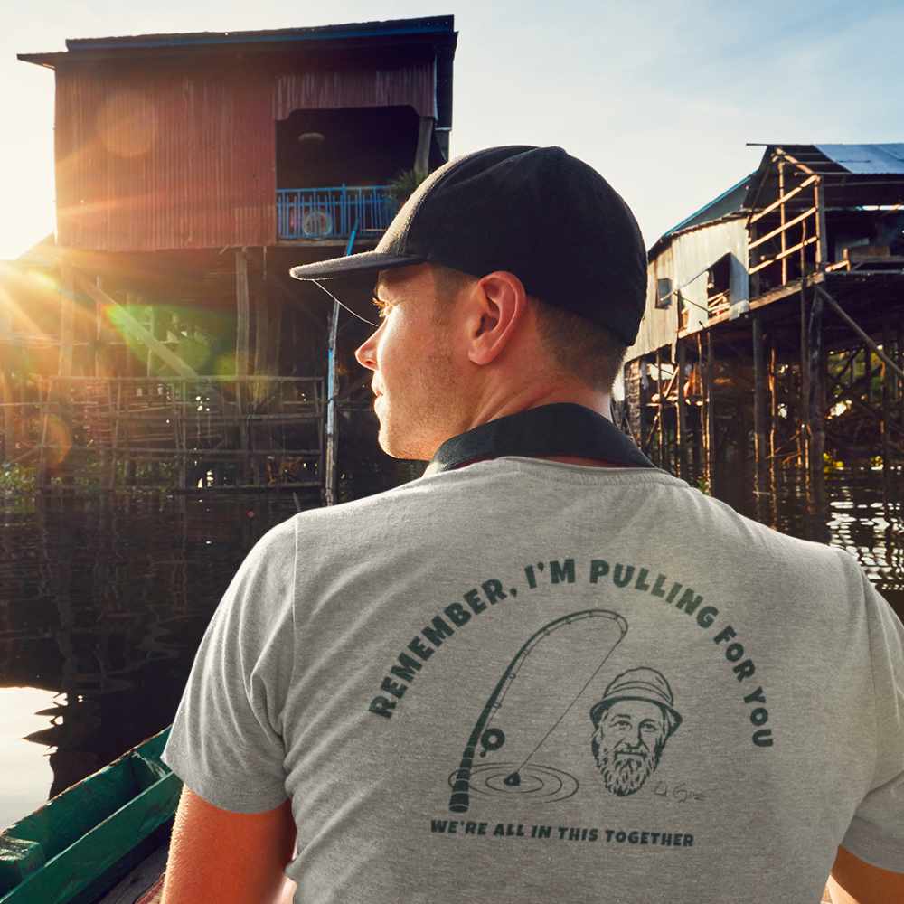 シャツ DESCENDANT 21SS ANGLER FISHING LS GRAY 3 Angler T-Shirt - Possum Lodge Fishing | Red Green