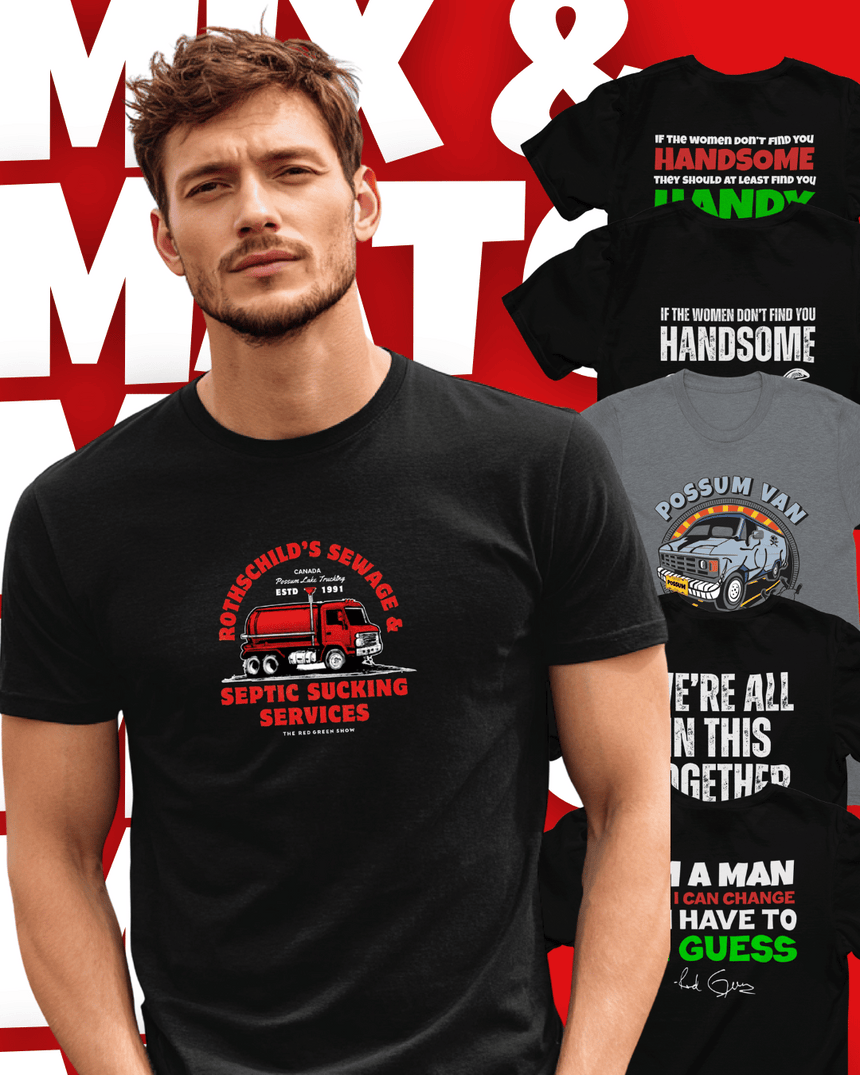 MIX AND MATCH BUNDLE AND SAVE ON RED GREEN T-SHIRTS 