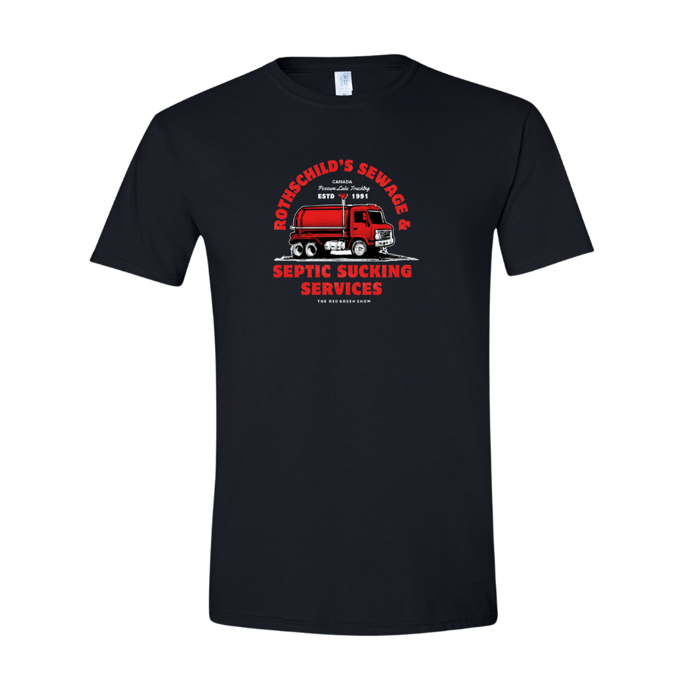 Rothschild’s Sewage & Septic Sucking Services Distressed Tee | Red Green