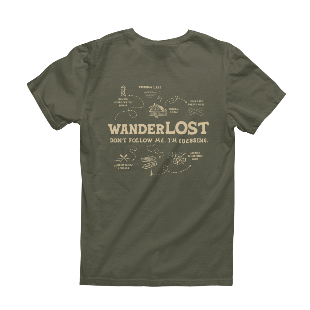 Possum Lodge "WanderLOST" T-Shirt - Classic Tee Back featuring Possum Lake